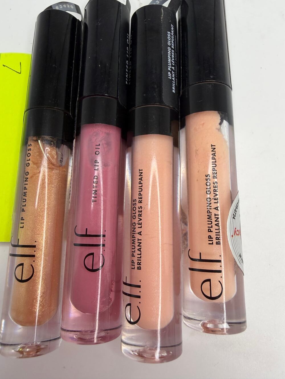 e.l.f. Lip Plumping Gloss Tinted Lip Oil Lot 4 Pink Cosmo Kiss Champagne Glam